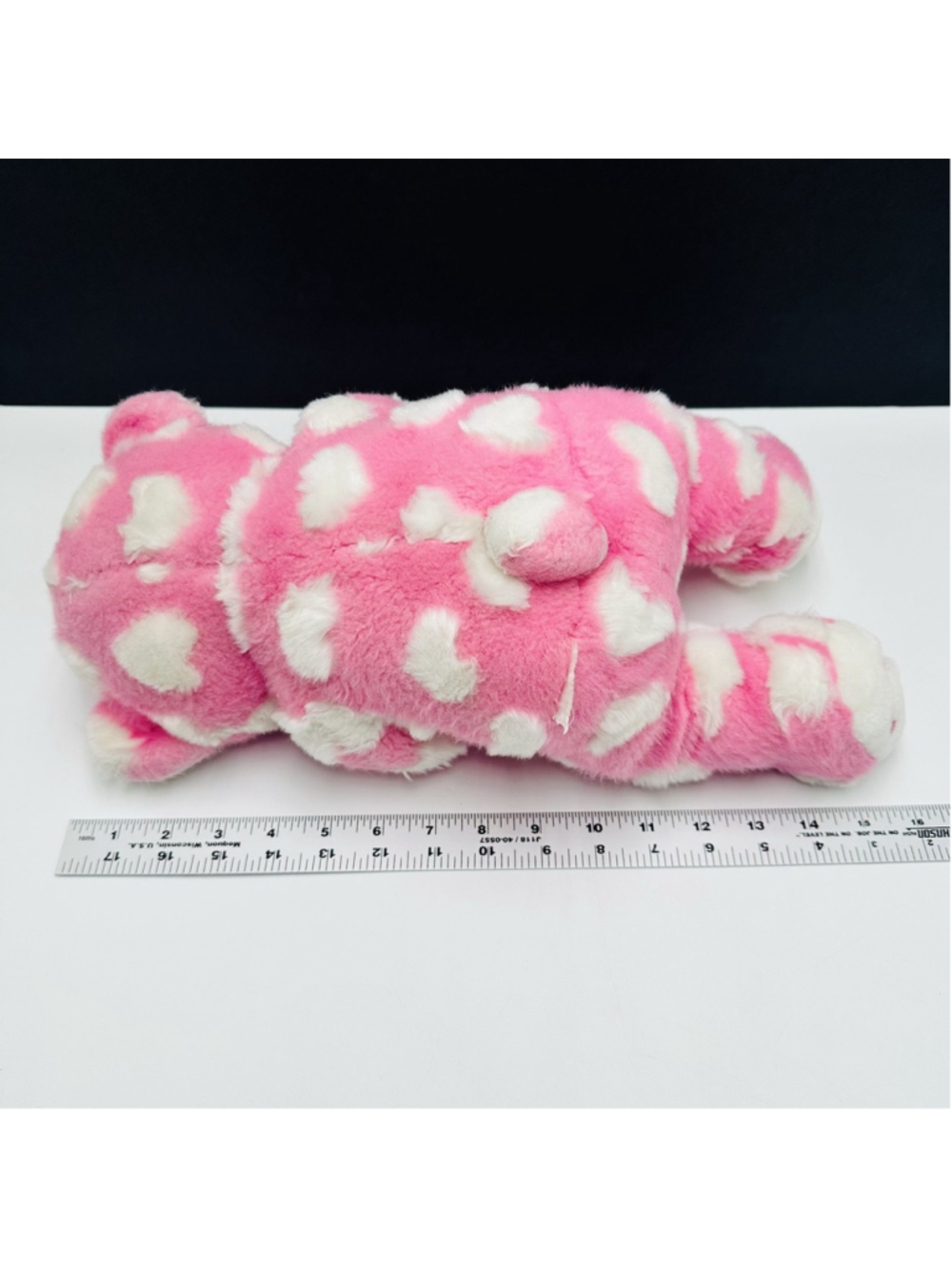 Vtg Build-A-Bear PINK KISSES Teddy Magnetic Hands Blowing Kisses Heart Plush 16" - Picture 11 of 11
